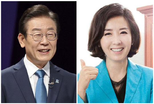 이재명(왼쪽) 더불어민주당 대표와 나경원 전 국회의원. <나경원 SNS, 연합뉴스>
